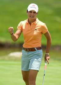La golfista Lorena Ochoa dijo que la presión es algo positivo para ella