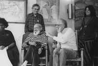 Los pedagogos Paulo Freire y Myles Horton, fundador del Highlander Center (sentados)