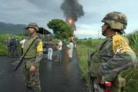 Vigilancia militar en las cercanías de Omealca, Veracruz