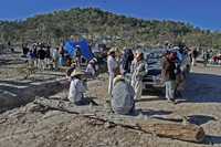 Los wixaritari de Tuapurie, Jalisco, mantienen bloqueada y suspendida la construcción de una carretera en el paraje conocido como Ciénega de los Caballos