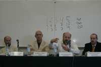 Gilberto López y Rivas, Luis Hernández Navarro y el autor de Democracia sin demócratas y otras invenciones, Marcos Roitman Rosenmann