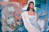 La patria, oleo sobre tela realizado por Jorge González Camarena en 1962