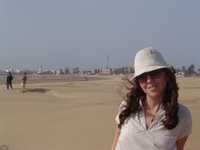 Narda, hace dos años, en una playa de Essaouira, durante la grabación del programa El Gourmet Marruecos