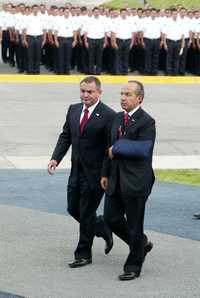 El presidente Felipe Calderón y el secretario de Seguridad Pública, Genaro García Luna