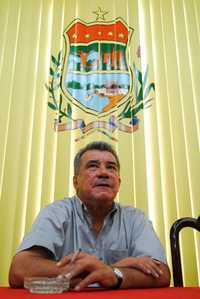 Leopoldo Fernández, gobernador de Pando, en la rueda de prensa que dio el pasado lunes en la ciudad de Cobija
