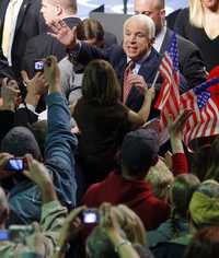El abanderado republicano John McCain, se reunió con simpatizantes en Pottsville, Pensilvania