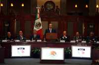 El presidente Felipe Calderón durante su discurso en la sesión del Consejo Nacional de Seguridad, realizada ayer en Palacio Nacional