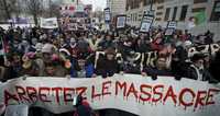 Miles de manifestantes salieron a las calles de Montreal ayer domingo para exigir al gobierno de Canadá que presione a Israel para que detenga la ofensiva militar contra Gaza