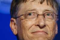 El empresario estadunidense Bill Gates, cofundador y ex presidente de Microsoft, durante su participación en una de las plenarias del Foro Económico Mundial de Davos, anteayer