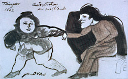 José Luis Cuevas, Autorretrato en un prostíbulo, 1963