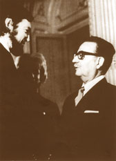 Con Salvador Allende, Chile, 1973. Foto: France Presse
