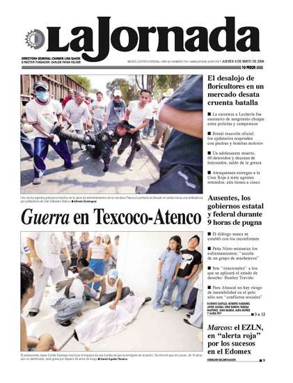 Portada de la edición impresa