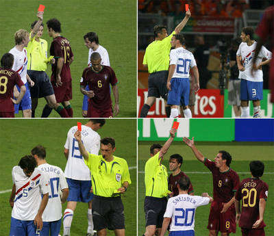 Duelo de <i>leñazos</i> entre Portugal y Holanda Duelo de <i>leñazos</i> entre Portugal y Holanda