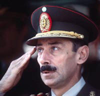 El ex presidente de la junta militar Jorge Rafael Videla, en fotografía de archivo de la década de los años 70