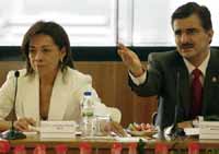 La titular de la SEP, Josefina Vázquez Mota, durante su comparecencia en la Cámara de Diputados