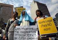 Manifestación en favor del aborto, del 24 de abril pasado