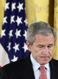 El presidente de Estados Unidos, George W. Bush, ayer en Washington