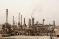 Refinería de petróleo en Baiji, a 180 kilómetros al norte de Bagdad