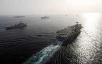 Estados Unidos desplegó el pasado 22 de mayo una flotilla de nueve portaviones en el golfo Pérsico en apoyo a sus operaciones regionales