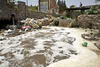 Afluente del río Zapopan, en Jalisco, prácticamente cubierto por basura. En el Día Mundial del Medio Ambiente se recuerda a los gobiernos la importancia de proteger la ecología