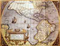 Mapa de 1585 del Atlas de Gerardo Mercator, tomada del libro Información Geográfica Hacia el Tercer Milenio, editado por INEGI