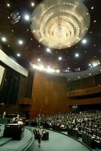 Sesión de trabajo en el Palacio Legislativo de San Lázaro, realizada el 21 de septiembre de 2006