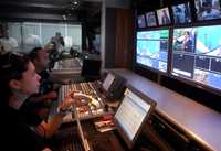 Sala de operaciones de Radio Caracas Televisión que ayer reinició transmisiones en el sistema de la televisión de paga