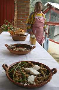 Más de 60 platillos diferentes elaborados con setas es la aportación de Catalina Martínez a la octava edición de la Feria del Hongo Cuajimalpa 2007, que culmina mañana