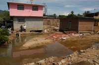Las lluvias provocadas por Henriette inundaron y dañaron viviendas del poblado Llano Largo, en la zona conurbada de Acapulco