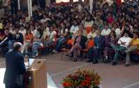 El rector de la Uia, José Morales, durante la ceremonia de inicio de cursos, en agosto pasado