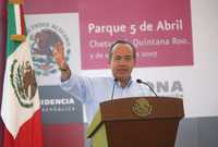 El presidente Felipe Calderón, en Chetumal