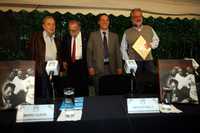 Adolfo Gilly, Javier Garciadiego, Mario Ojeda y Francisco Montellano en la pesentación del libro  en Casa Lamm