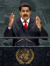El canciller Nicolás Maduro, ayer durante su comparecencia ante la Asamblea General