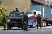 Custodia del Ejército al cargamento de cocaína hallado en Tamaulipas
