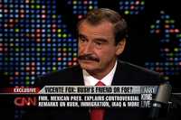 El ex presidente Vicente Fox durante una entrevista el pasado 8 de octubre con la cadena CNN