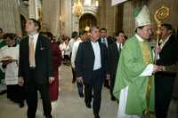 En torno al cardenal Norberto Rivera fue desplegado ayer un fuerte dispositivo de seguridad, en la Catedral Metropolitana