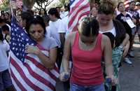 Manifestación en pro de inmigrantes en Irving, Texas, a mediados de mes