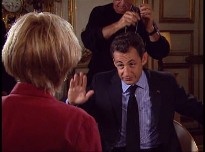 Sarkozy se irrita y abandona entrevista por tv