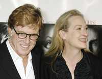 Robert Redford y Meryl Streep durante el estreno de la cinta en Hollywood
