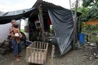 Patio trasero de la casa que habitaba la familia Hernández, en la misma comunidad de La Escoba, municipio de Centla