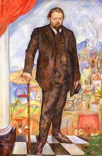 Alexandre Zinoviev, 1913, obra de Rivera incluida en el libro Homenaje a Diego Rivera, retratos