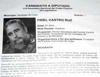 Postulación de Fidel Castro a diputado de la ANPP que deberá quedar constituida en Cuba a más tardar en marzo de 2008