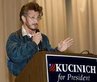 El actor Sean Penn, durante una conferencia en la Universidad de San Francisco, el 7 de diciembre pasado