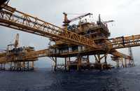Plataformas petroleras en la sonda de Campeche, en imagen de archivo