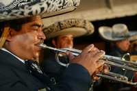 Mariachis, en la Plaza Garibaldi el pasado noviembre, durante la celebración de Santa Cecilia, su patrona