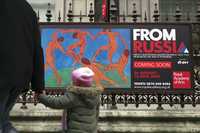 Anuncio en Londres de la exposición Desde Rusia: obras de arte francesas y rusas de 1870 a 1925