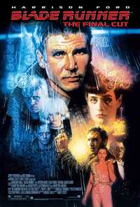 Detalle del cartel publicitario de Blade Runner, de 1982