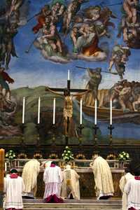 Misa del Papa en la Capilla Sixtina