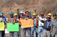 Protesta de mineros de Guerrero, el miércoles pasado