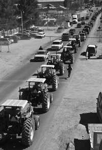 Marcha de tractores en Zacatecas